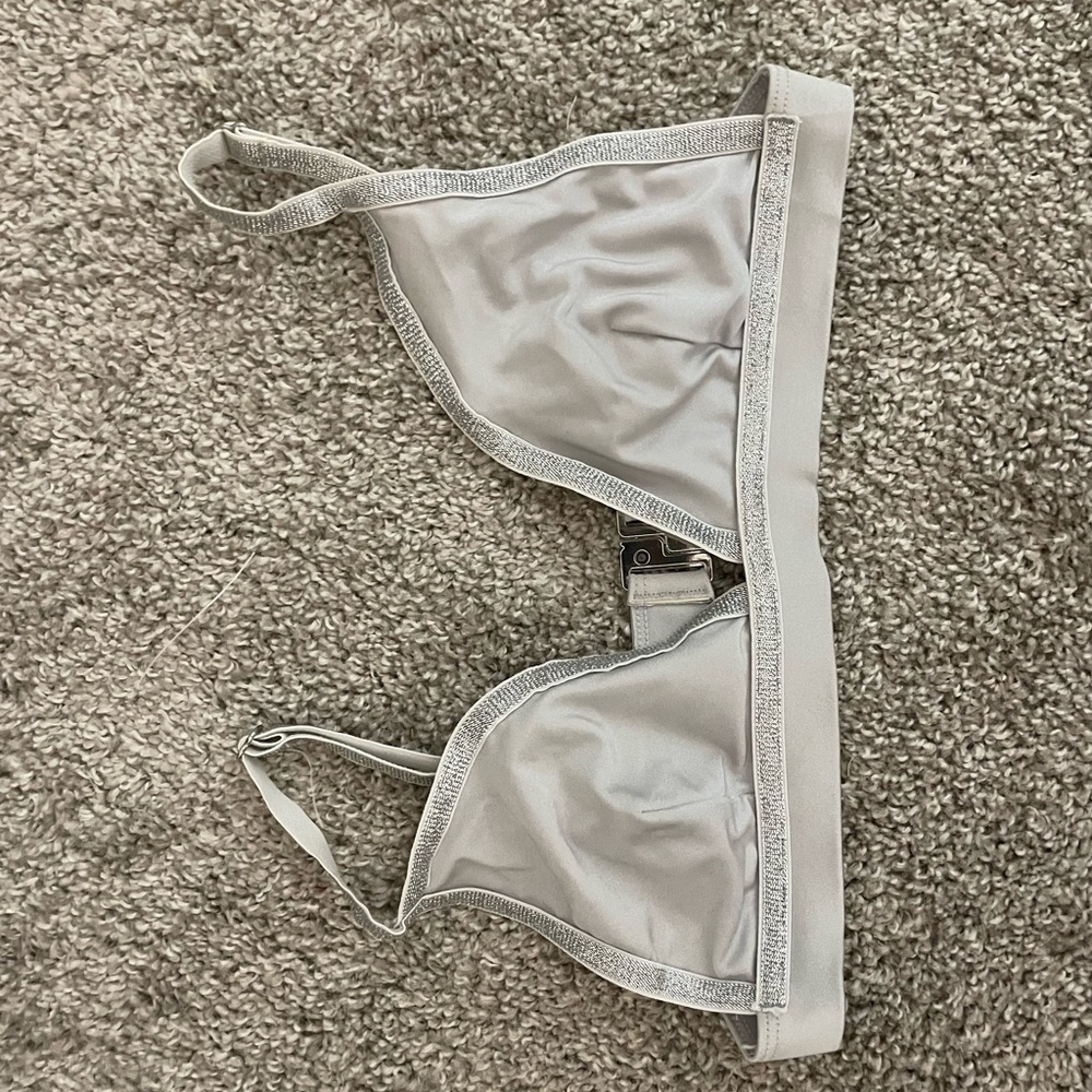 Silver Bikini Top